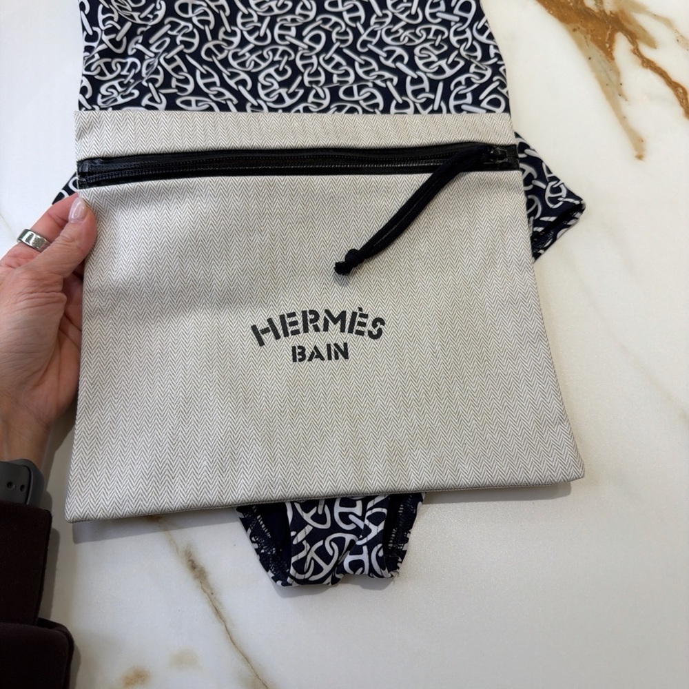 Hermes Swim One Piece in blue  and White - Picture 9 of 11